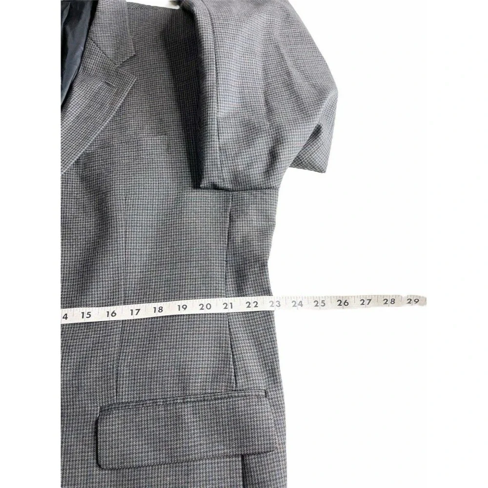 Lauren Ralph Lauren Mens 44R Blazer Wool Jacket Houndstooth Sport Coat